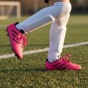 Adidas Girls Galetto Hot Pink And Black Soccer Cleats Youth Size 3